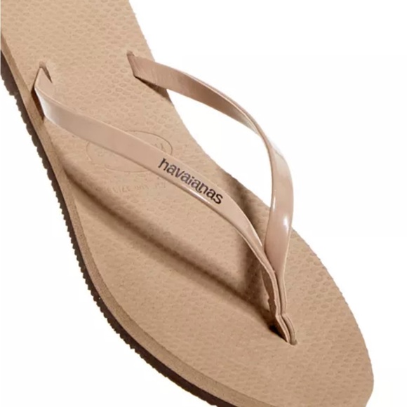 Havaianas You Slim Beige Flip Flops - Picture 2 of 8